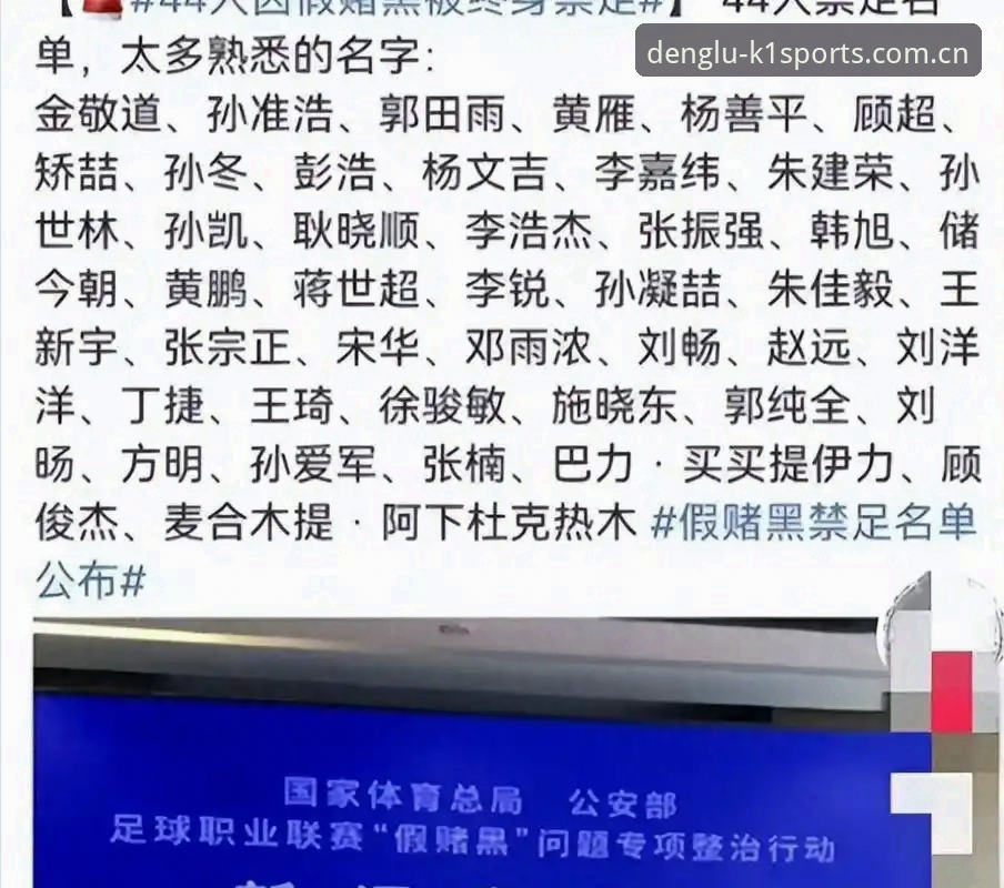 足协禁足名单深度对比：终身禁赛vs五年禁赛，中国足球反腐风暴再升级